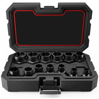 Set Dados Extractores Pernos Y Tuercas 13 Pcs 1/4  A 19mm
