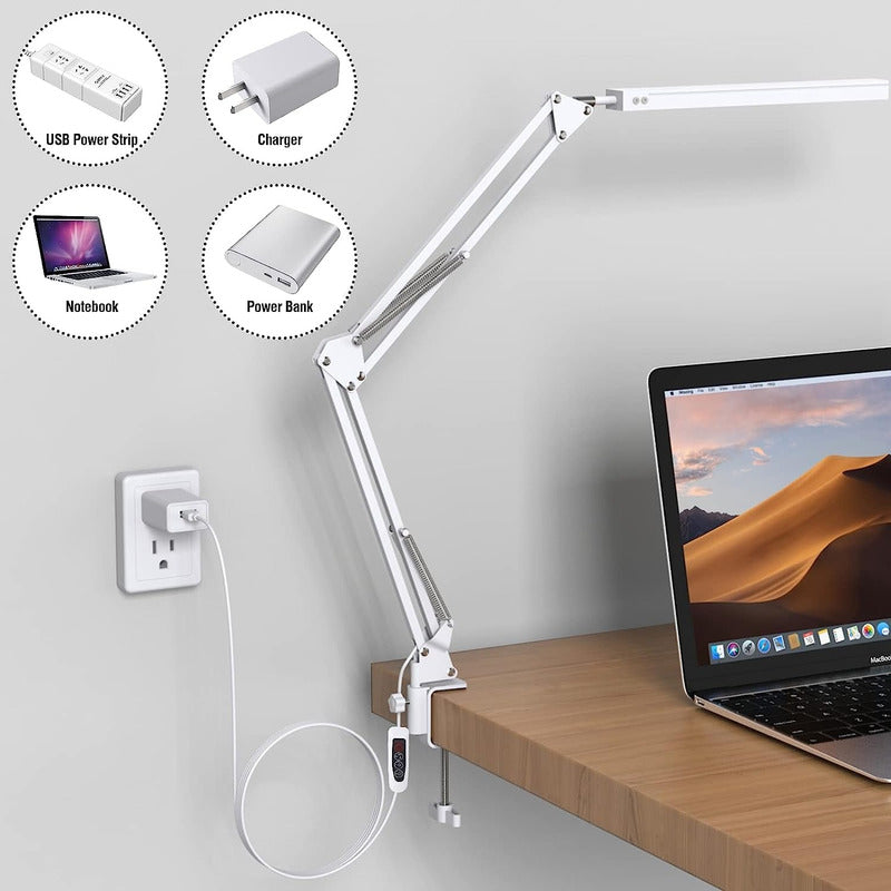 Lampara Led Escritorio Lampara Articulada Con Abrazadera Usb