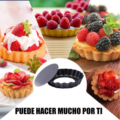 Pack X24 Moldes Mini Tartaleta Individual Desmontable Tarta