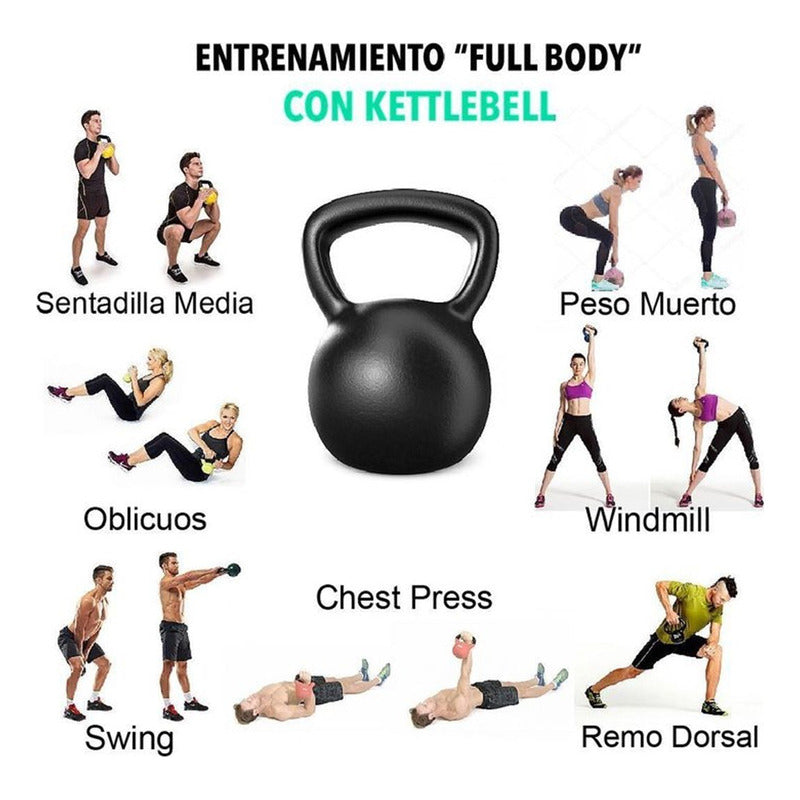 Pesa Rusa 6kg Pesa Kettlebell Mancuerna Ejercicio Crossfit