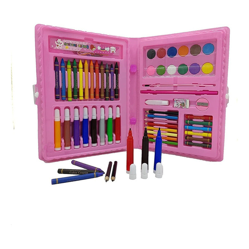 Set Arte Maleta De Lapices 68 Pcs Set De Dibujo Portátil