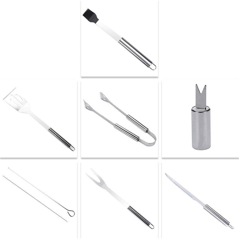 Kit Parrillero 18 Pcs Herramientas Para Asado Acero Inoxidab