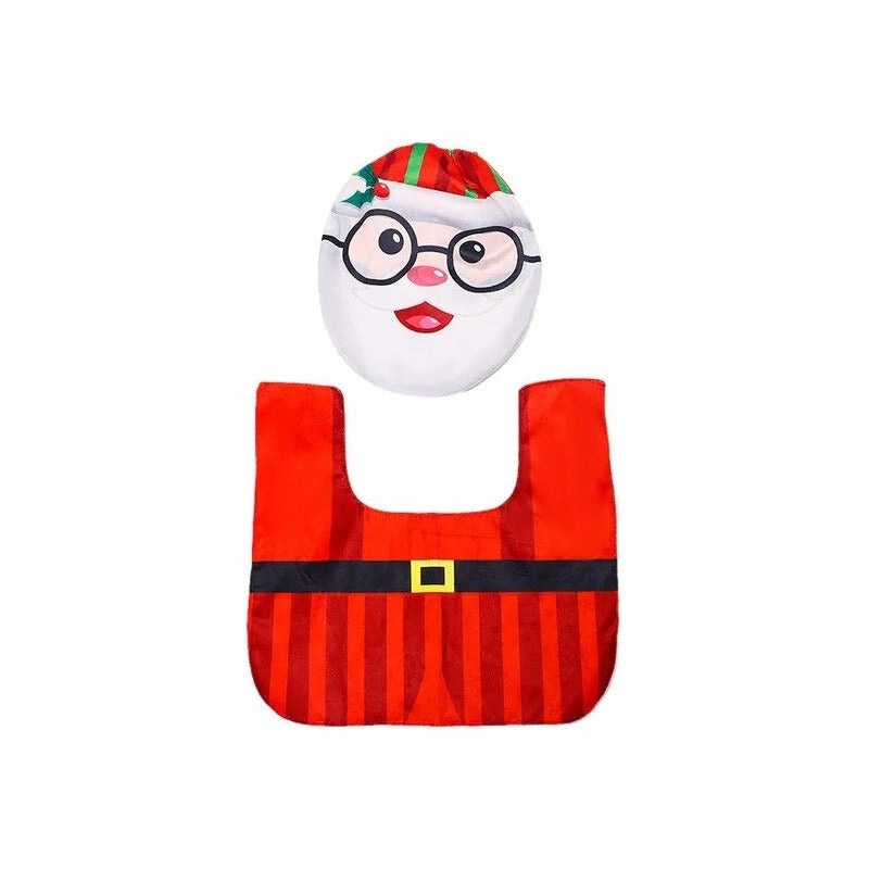 Set Fundas Para Baño De Navidad 2 Piezas Fundas Navideñas