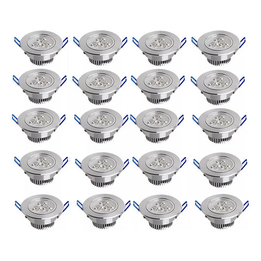 Pack X20 Ampollas Lumniaria 3w Pack X20 Focos Embutidos Led Arcashopping Pack X20 Foco Led Embutido Luminaria Led 3w Focos Embutidos