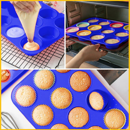 Molde Muffins Molde De Silicona 12 Cup Molde Cupcakes Repost