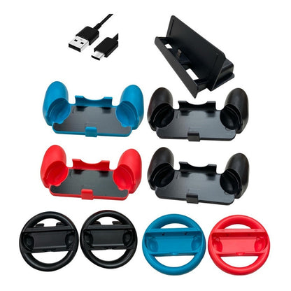 Volante Control Mandos Para Nintendo Tipo Switch Kit 10 En 1