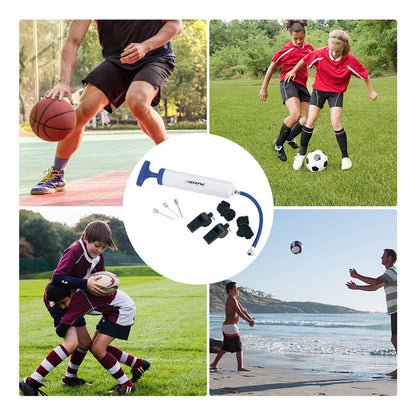 Inflador Manual Kit Deportivo Para Inflar Balon Mini Bombin