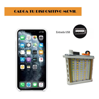 Focos De Caza Linterna Minera Recargable Luz Roja Led 200w