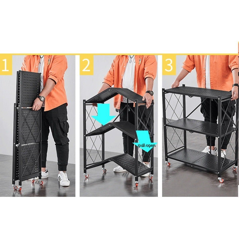 Estante Organizador 3 Niveles Carrito Organizador Con Ruedas