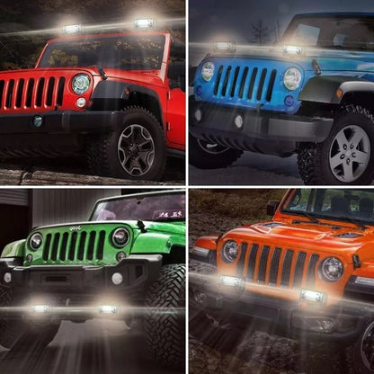 Pack X2 Focos Led Para Autos Barra Led 4x4 Neblinero 72w