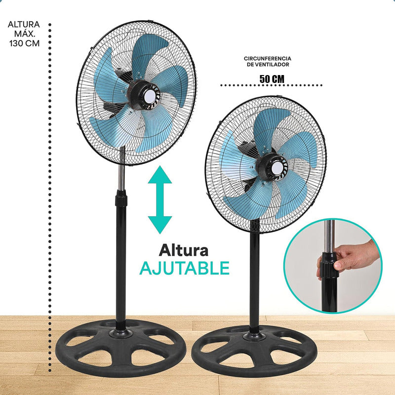 Pack X2 Ventiladores Metalicos Ventilador Pedestal Indoor
