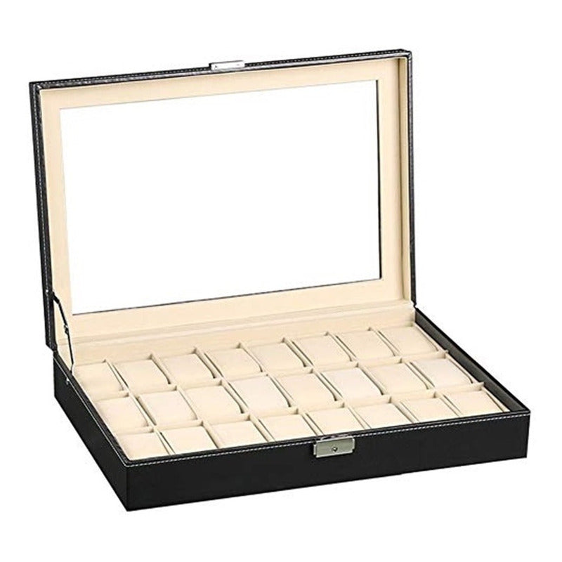 Organizador De Relojes Caja Para Guardar Reloj Estuche 24pza