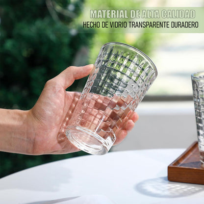 Set 6 Vasos De Vidrio Vasos Vidrio Jugo Juego De Vasos 350ml