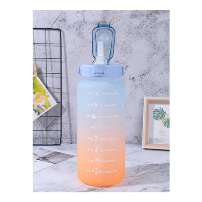 Botella De Agua Portátil Sport 2 Litros Botella Con Horarios