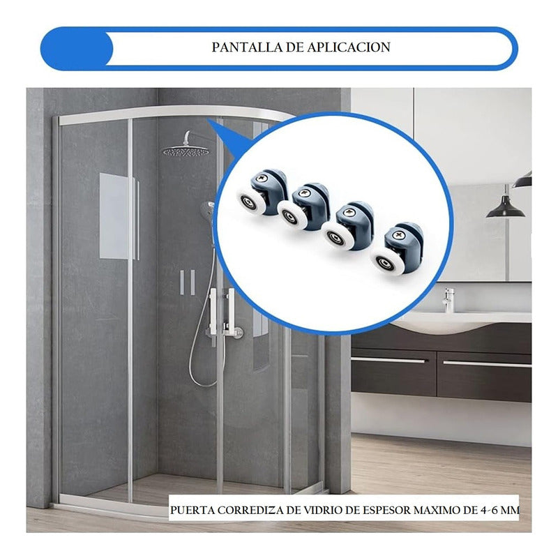 Pack X10 Corredores Ducha Rueda Cabina Ducha Polea De Puerta
