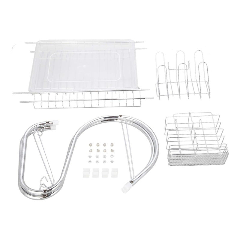 Escurridor Trastes Platos Fregadero Acero Inoxidable Moderno