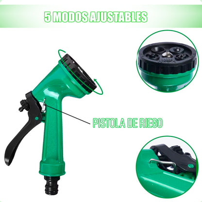 Pack X2 Manguera Espiral Riego Retratil 15 Mtrs Manguera Exp