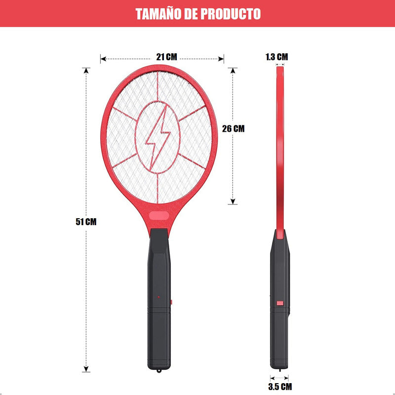 X3 Raqueta Mata Mosca Zancudos Raqueta Matamoscas Electrico