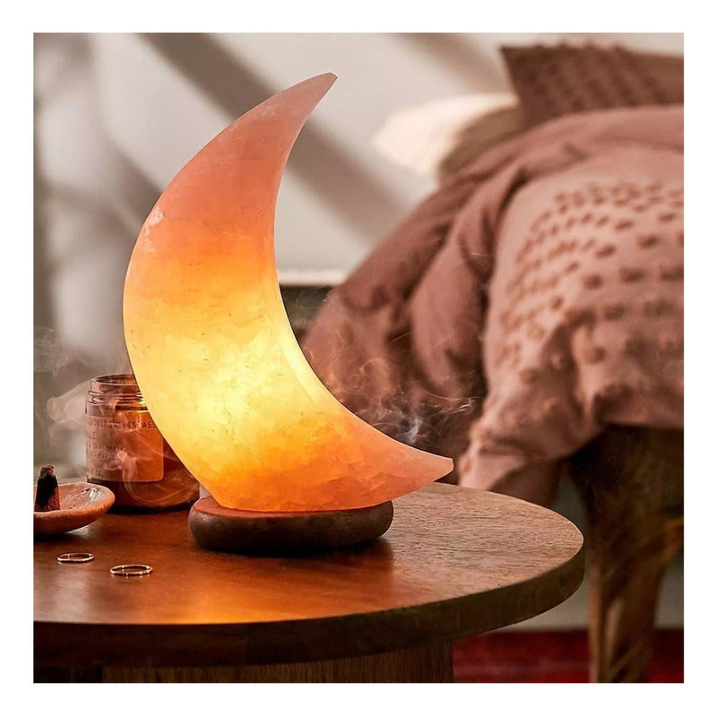 Lampara De Sal Himalaya Lamparas De Sal Decorativa Luna