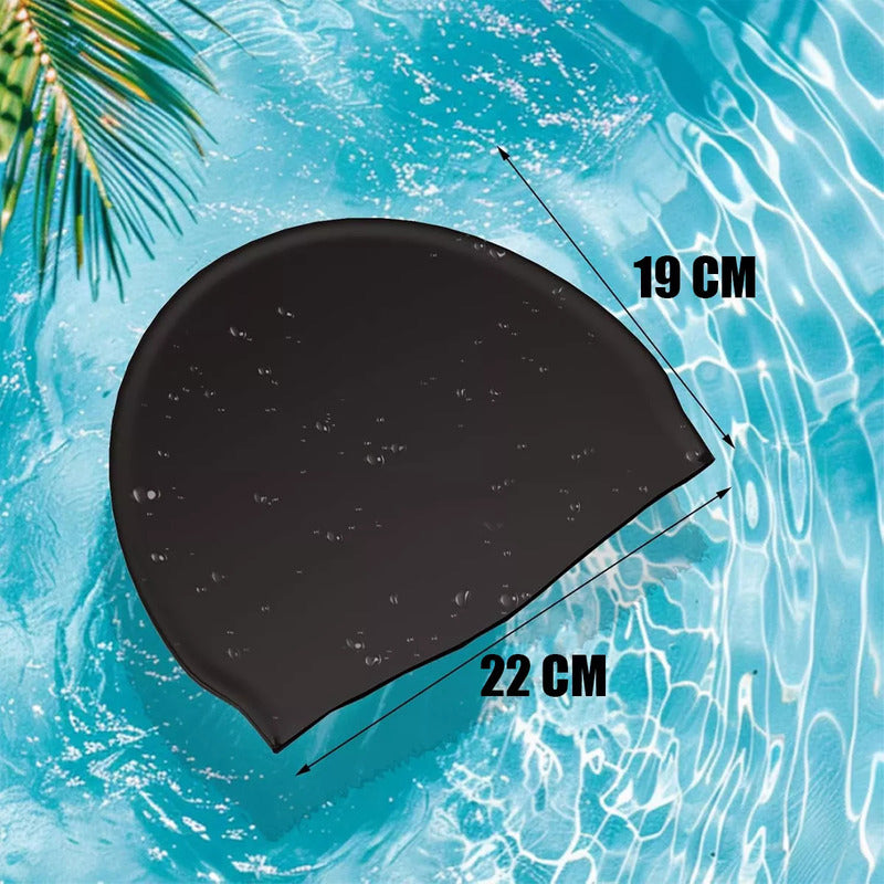 Pack 2 Gorros Natación Silicona Arcashopping Gris Adulto Impermeables