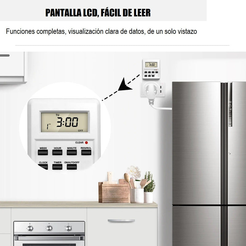 Pack X2 Enchufe Temporizador  Timer Digital Programable