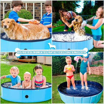 Piscina Para Perros Piscina Plegable Mascotas Perro 120x30cm