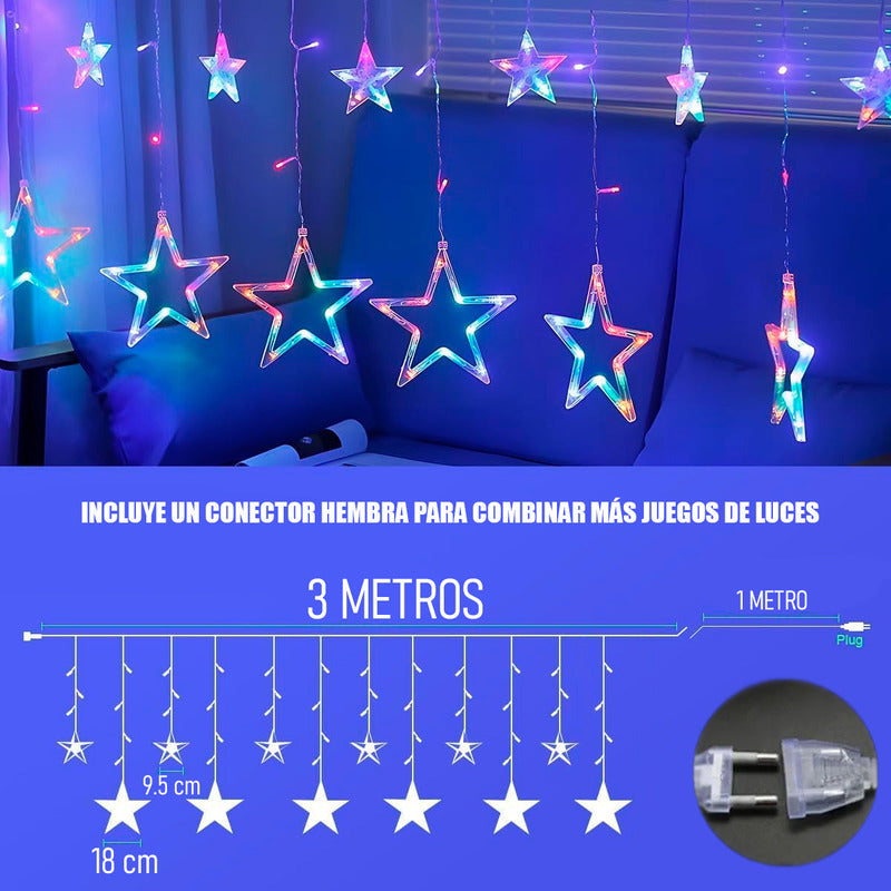 Luces Navideñas Luces Led Luces Cascada Guirnalda Multicolor Arcashopping Luces Led Luces Cascada Guirnalda Luces Exterior Estrella Guirnaldas Led Luces Navideñas Luces Led Luces Navideñas Exterior