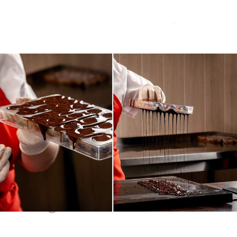 Molde Chocolate Policarbonato Moldes Para Bombones Cuadrado