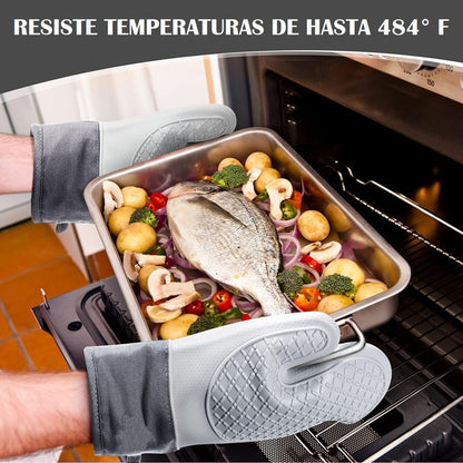 Guantes Para Horno Toma Ollas Guantes De Silicona Cocina