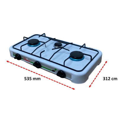 Set Cocina Camping A Gas Cocina Portatil 3 Plato Regulador