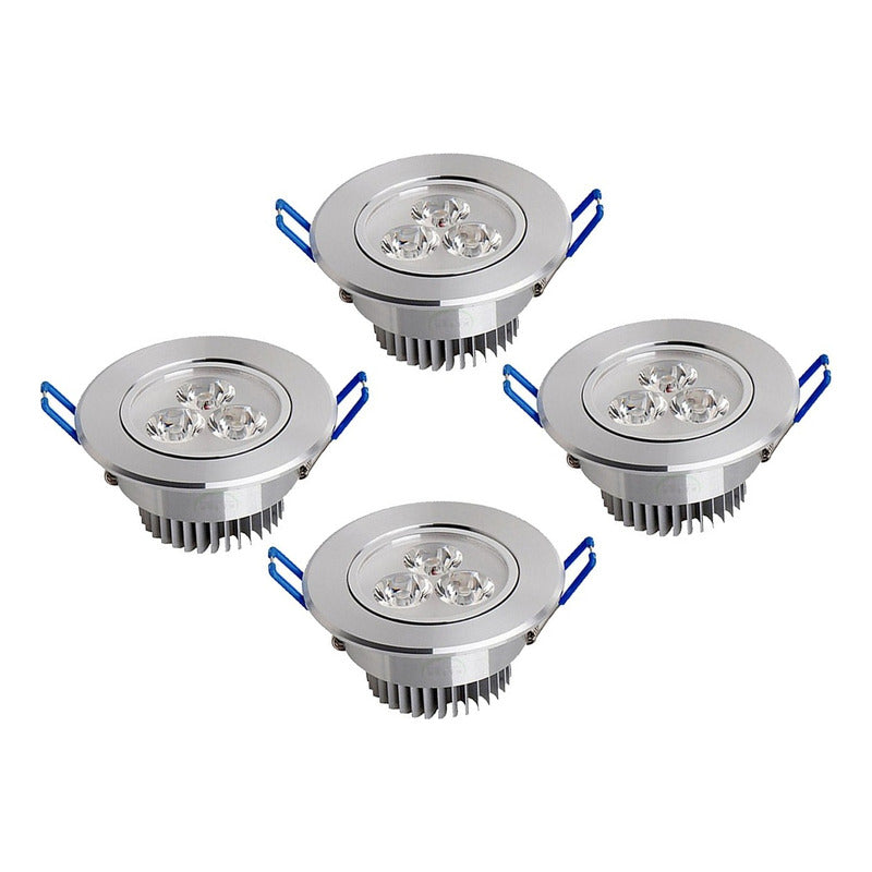 Pack X4 Foco Led Embutido Luminaria Led 3w Focos Embutidos