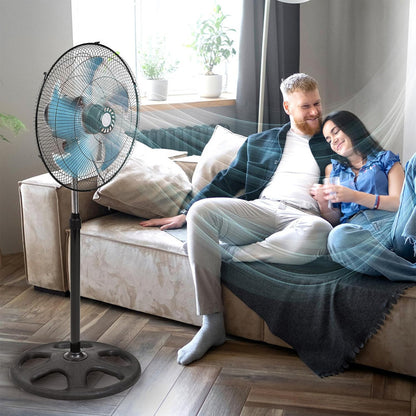 Pack X2 Ventiladores Metalicos Ventilador Pedestal Indoor