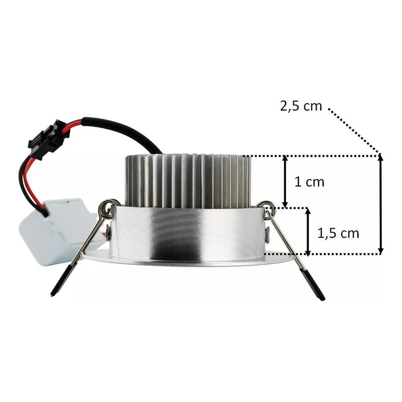 Ampolleta Led Embutido Foco 3w Led Ampolleta Luz Blanca Led Arcashopping Foco Led Embutido Luminaria Led 3w Focos Embutidos Led