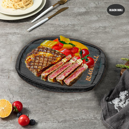 Plato De Madera Bamboo Plato Negro Plato De Madera 25cm Bandeja De Madera De Bambu Arcashopping Plastos De Madera Plastos Negros Platos Decorativos Plato Para Picoteo Black Bull