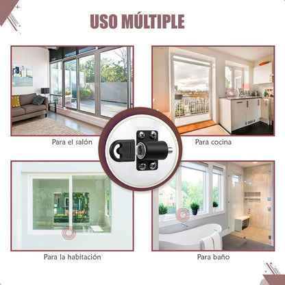 Pack X4 Seguro Ventana Corredera Antirrobo Niños Cerradura