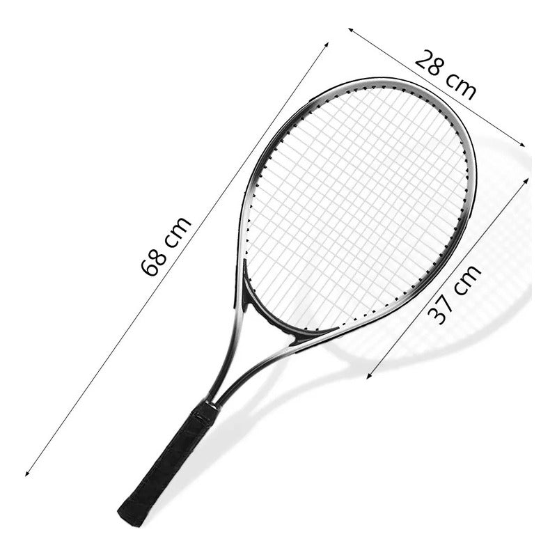 Set 2 Raquetas De Tenis + 3 Pelotas Raqueta Tenis Con Funda