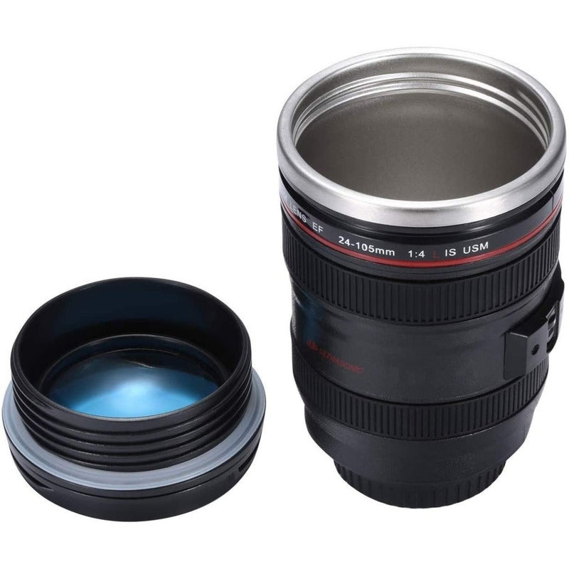 Pack X2 Tazon Vasos Cafe Tazon Mug Termico Tipo Lente Camara