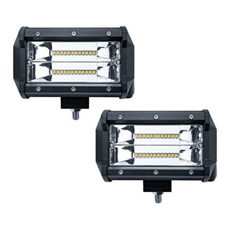 Pack X2 Focos Led Para Autos Barra Led 4x4 Neblinero 72w