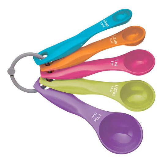 5 Cucharas Medidoras Cocina Repostería Medida Tazas Color Variado