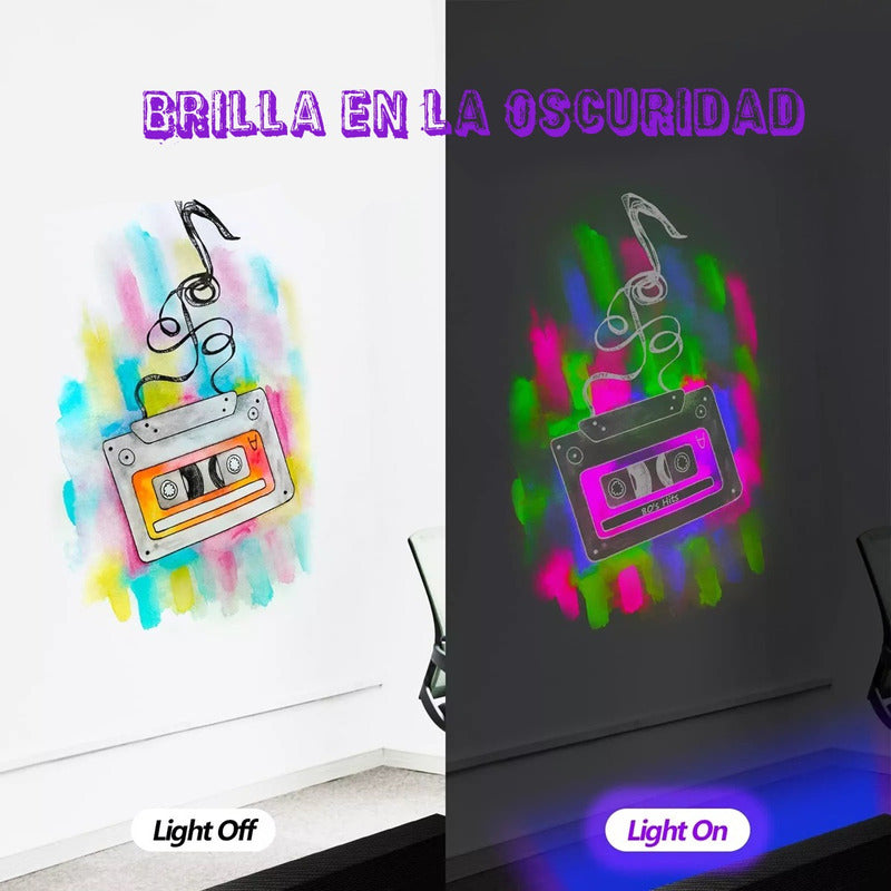 Pack X4 Luz Ultravioleta Luces Para Fiestas Barra Luz Negra