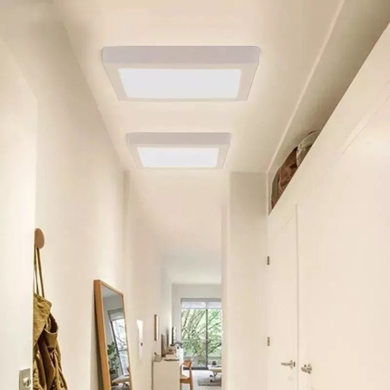 Foco Led Panel Plafon Sobrepuesto Cuadrado 18w Luz Fria