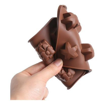 Pack X2 Molde Silicona Chocolate Navidad Moldes Repostería