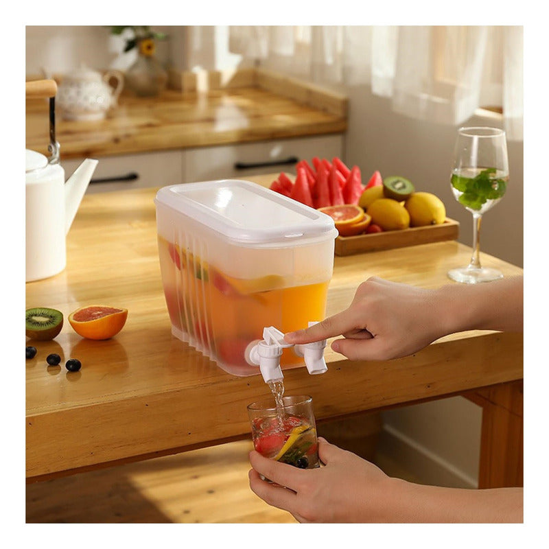 Jarra Dispensadora Doble Grifo Jarras Jugo Agua 3,5l Bebidas