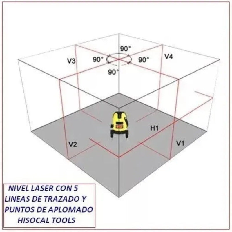 Nivel Laser 360 5 Líneas Nivel Laser Autonivelante Profesion
