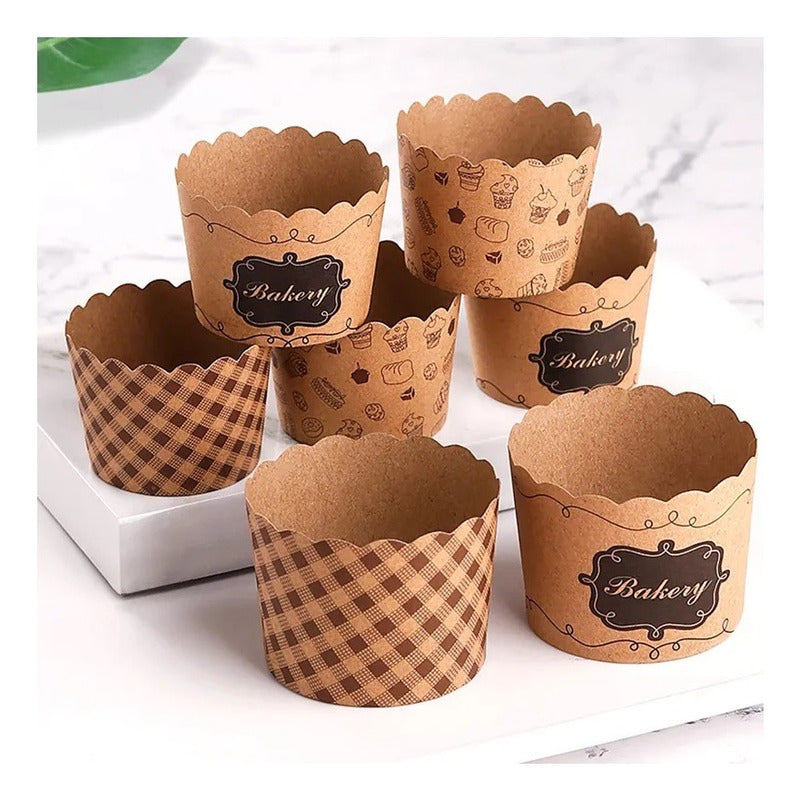 Pack 12 Moldes De Papel Para Cupcake Molde Decoración Muffin