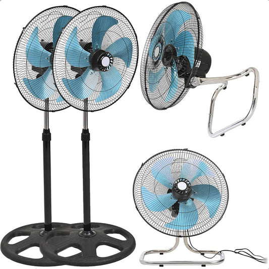 Pack X2 Ventiladores Metalicos Ventilador Pedestal Indoor