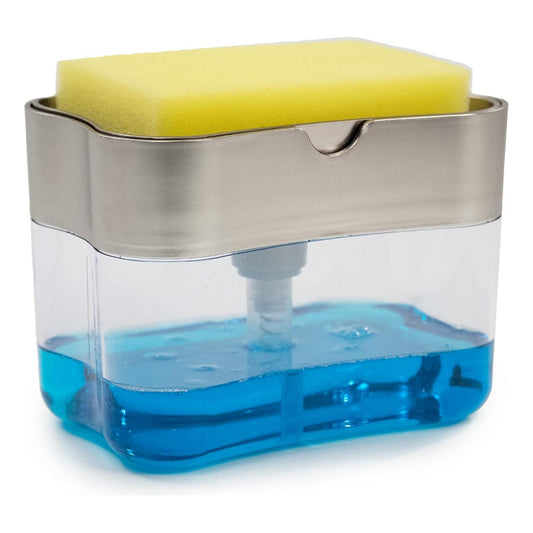 Dispensador De Jabón Lavalozas Con Esponja Cocina Lavaplatos