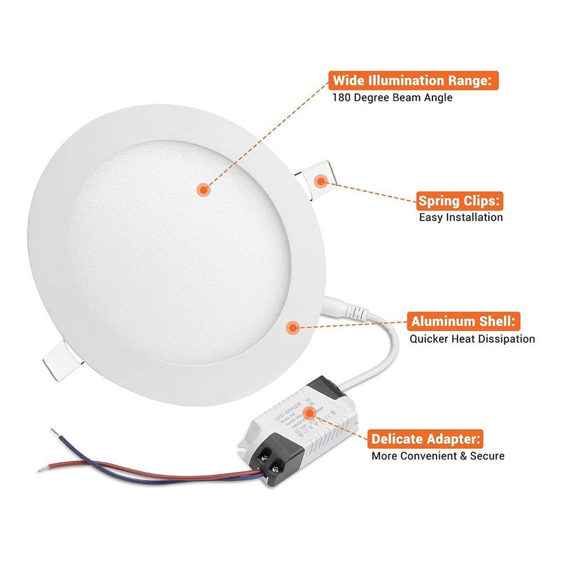 Foco Led Embutido Plafón Led 12w Focos Embutidos Panel Led