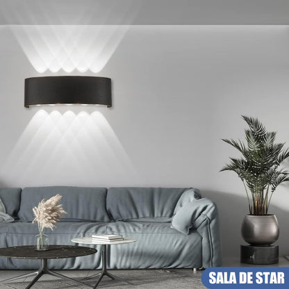 Pack X2 Lampara Led Focos Exterior Pared 10w Luz Fria 6000k