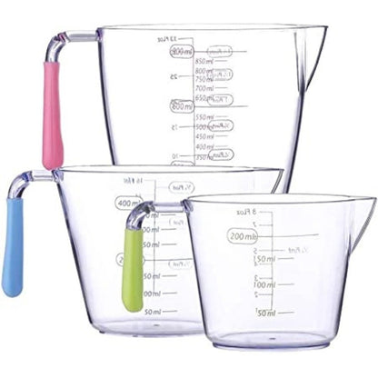 Set 3 Tazas Medidoras Vasos Medidores Jarra De Medir Taza